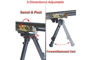 Image of Lion Gears Scout-Pod 7in-9in Tactical Button-Lock 3-Position Folding Bi-pods, with Sling Stud Mounting Deck, LG-SP-3D06SL