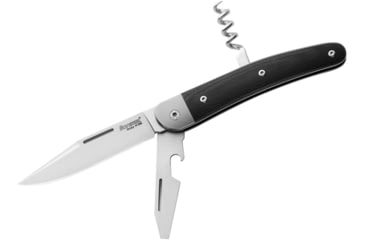 Image of Lionsteel Jack Linerlock Black G10 Knife, with screwdriver blade and corkscrew, JK3 GBK