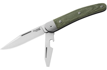 Image of Lionsteel Jack Linerlock Green Micarta Knife, screw driver blade, JK2 CVG