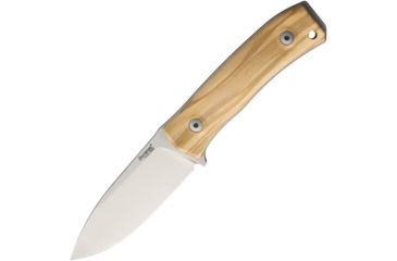 Image of Lionsteel M4 Fixed Blade Olive Wood Fixed Blade Knife, 3.75in, M390 Steel, Standard Edge, Satin, Olive, Wood Handle LSTM4UL