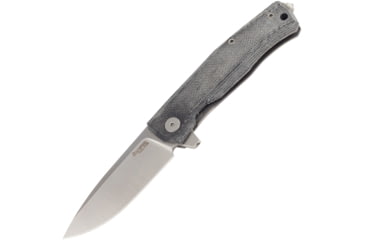 Image of Lionsteel Myto Framelock Folding Knife, Black, Black micarta handle with titanium back handle, MT01 CVB