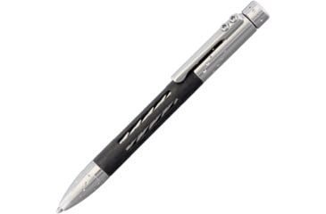 Image of Lionsteel Nyala Pen Carbon Fiber Silver, Nyala Twist Pen, 4.5in Overall, Carbon Fiber Insert, Uses Fisher Space Pen Pr4 Cartridge, Titanium Construction, Silver, Silver, NY FC GYS