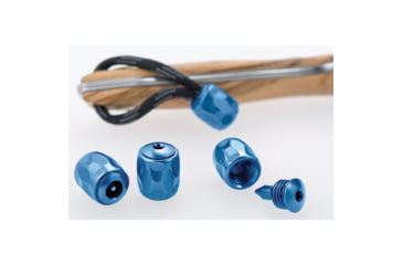 Image of Lionsteel TiP Tiium, .47in X .55in, The Pearl Bead And Locking System Are For A 5/32 Lanyard 4 Mm, Blue, Titanium Construction, TIP BL