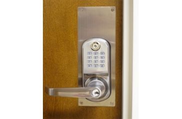 Image of LockState Resort Lock Deadbolt Cover Plate Installed