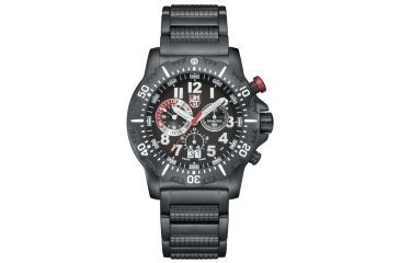 Image of LUMINOX Dive Chrono Watch w/ Black Steel Bracelet, Black/Silver, 44mm A.8362.RP
