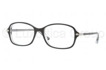 Image of Luxottica LU4335 Progressive Prescription Eyeglasses C388-5317 - Top Black On Transparent Frame