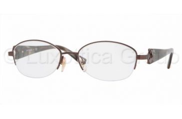 Image of Luxottica Titanium Eyeglasses LC1423TB with No-Line Progressive Rx Prescription Lenses, Select Frame Color / Lens Diameter Dark Brown Frame / 50 mm Prescription Lenses