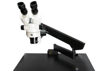 Image of LW Scientific Z4 Binocular Stereo Zoom Microscope on Articulating Arm, Clamp Base, CREAM Z4M-BZM7-BMAC