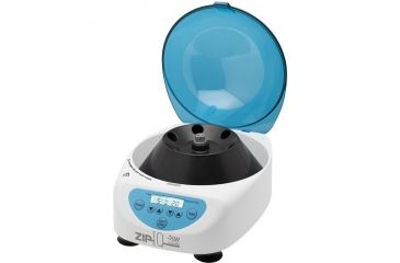 Image of LW Scientific Zip-IQ TT - Digital, 6pl Angled Test Tube Rotor Centrifuge, White/Blue, ZIC-06AD-15T3