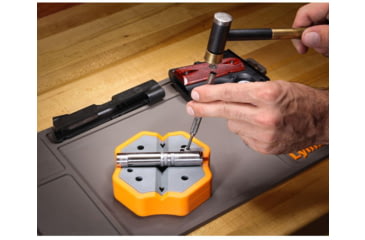 Image of Lyman X-Block Gunsmith Bench Block, Grey/Orange, 04079