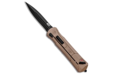Image of M&amp;P Smith &amp; Wesson M&amp;P OTF Spring Assisted Spear Point Knife Tan 3.5" Black *DISC*, Tan, AUS-8, adult, BHQ-209396