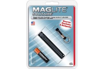 Image of MagLite Solitaire AAA 1-Cell Incandescent Flashlight, Black, Blister Pack, K3A016