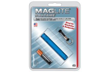 Image of MagLite Solitaire AAA 1-Cell Incandescent Flashlight, Blue, Blister Pack, K3A116
