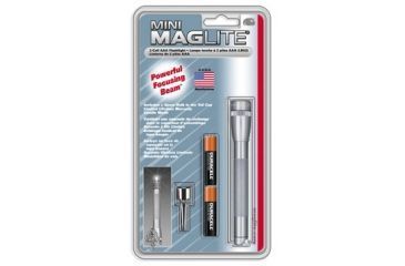 Image of MagLite Solitaire AAA 1-Cell Incandescent Flashlight, Gray Pewter, Blister Pack, K3A096