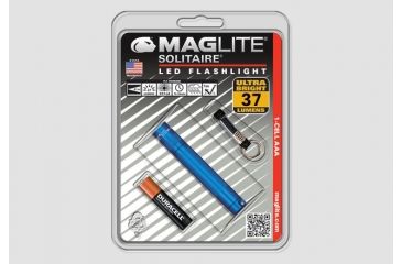 Image of MagLite Solitaire AAA 1-Cell Incandescent Flashlight, Blue, Pres. Box, K3A112