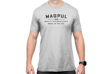 Image of Magpul Industries Go Bang Parts Graphic T-Shirts - Men's, Stone Gray Heather Cotton/Polyester Short Sleeve, Small, MAG1112-041-S