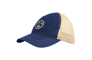 Image of Magpul Industries Icon Patch Garment Washed Trucker Men's Hat, Navy/Khaki, One Size, MAG1105-412
