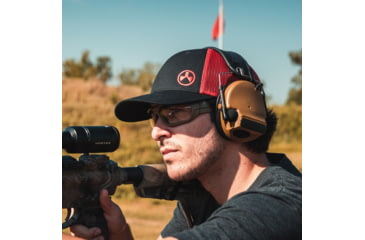 Image of Magpul Industries Icon Trucker Hat, Black/Red, M/L, MAG1106-003