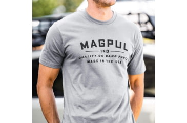 Image of Magpul MAG1112-041-XL Go Bang Parts Stone Gray Heather Cotton/Polyester Short S