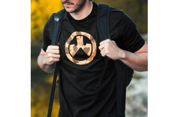 Image of Magpul MAG1527-001-L Raider Camo Icon CVC Black Cotton/Polyester Short Sleeve L