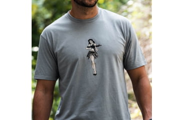 Image of Magpul MAG1117-041-XL Hula Girl CVC Stone Gray Heather Cotton/Polyester Short S