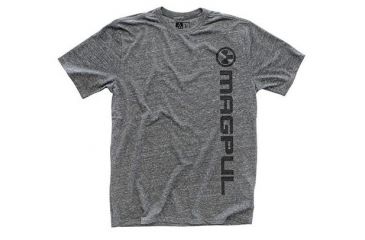 Image of Magpul Industries Megablend Vertical Logo T-Shirt,Athletic Heather,Large MPIMAG665-030-L