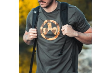 Image of Magpul Industries Raider Camo Icon Short Sleeve T-Shirts - Men's, Charcoal Gray, 2XL, MAG1138-010-2X