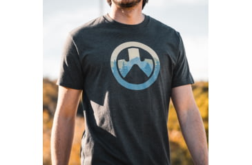 Image of Magpul Industries Cascade Icon Logo CVC T-Shirt, Large, Charcoal Heather, MAG1136-011-L