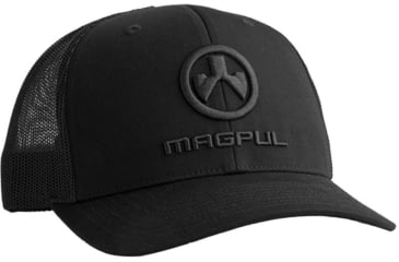 Image of Magpul MAG1261001 Covert Trucker Hat Black Adjustable Snapback OSFA Magpul Logo