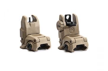 Image of Magpul MBUS Front and Rear Flip Sights Set, Flat Dark Earth, MPIMAG247FDE-KIT2