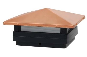 Image of Malibu LED Low Voltage Real Copper and Cast Iron Post Cap Light 8421-2402-01