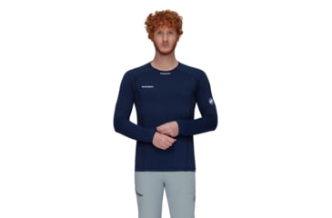 Image of Mammut Aenergy FL Longsleeve - Mens, Marine, Large, 1016-01370-5118-115