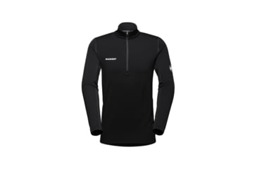 Image of Mammut Aenergy ML Half Zip Pull Top - Men's, Black, Large, 1016-01100-0001-115