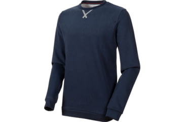 Image of Mammut Midlayer Crew Neck - Mens, Peacoat Melange, Medium, 1014-02160-50126-114