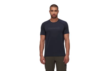 Image of Mammut Selun FL Logo T-Shirt - Mens, Marine-Steel, M, 1017-05050-50615-114