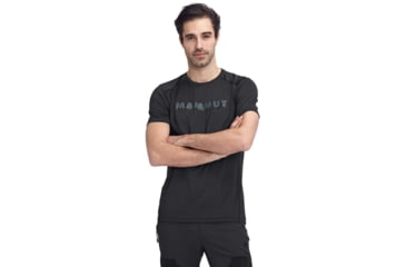 Image of Mammut Splide Logo T-Shirt - Mens, Black, Extra Large, 1017-00222-0001-116