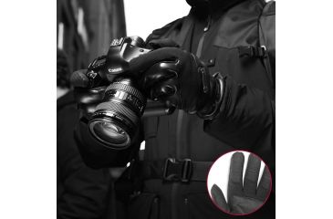 Image of Manfrotto Unisex Lino Pro Photo Gloves Leather Grips