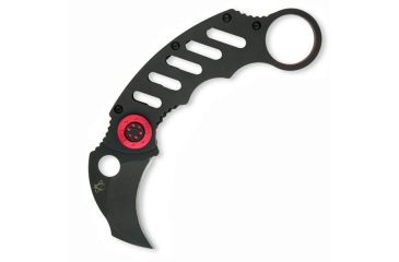 Image of Mantis Cinq 1, Black Stainless Handle, Black Blade, Plain MNMK-1
