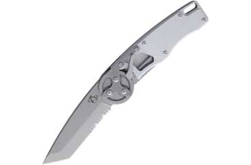 Image of Mantis Gearhead Linerlock Bead Folding Knife, 3.38in Bead Blast Finish Partially Serrated Tanto Blade, Bead Blast Finish Handle, GH2019TS