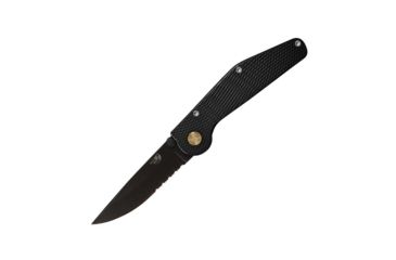Image of Mantis Gt-Folder, 3.75in Drop Point, Serrated Blade, Manual, Black, GT-102