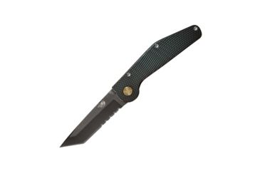 Image of Mantis Gt-Folder, 3.75in Tanto Blade, Serrated Manual, Green, GT-310