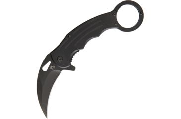 Image of Mantis Karambit Linerlock A/O Black Folding Knife,2.75in,Stainless Steel,Standard Edge,Black G10 Handle MANMK5