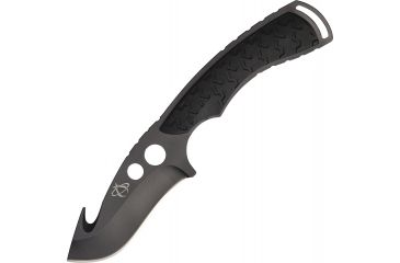 Image of Mantis Master Fixed Blade Knife, Black Guthook PE Knife, Black Handle MANTA2XLB