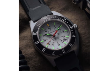 Image of Marathon Arctic Steel Navigator w/ Date Automatic Unisex Watches, 41mm, Sapphire, 3-Piece Rubber Strap Kit, Black, WW194030SS-0530