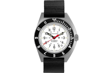 Image of Marathon Arctic Steel Navigator w/ Date Automatic Unisex Watches, 41mm, Sapphire, Ballistic Nylon Strap, Black, WW194030SS-0501
