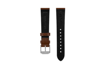 Image of Marathon Cross Hatch 2-Piece Strap, Italian Leather, Parkerized Buckle, 20mm, Cognac, Extra Long, WS-LT-CGPS-20-XL