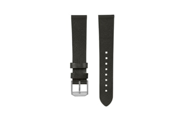 Image of Marathon Cross Hatch 2-Piece Strap, Italian Leather, Parkerized Buckle, 20mm, Moss Green, Extra Long, WS-LT-MGPS-20-XL