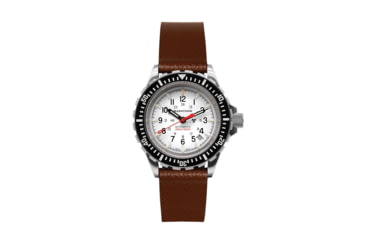 Image of Marathon Cross Hatch 2-Piece Strap, Italian Leather, Steel Buckle, 20mm, Cognac, Standard, WS-LT-CGSS-20-ST
