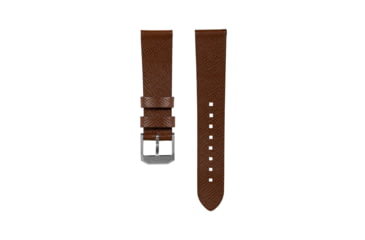 Image of Marathon Cross Hatch 2-Piece Strap, Italian Leather, Steel Buckle, 20mm, Cognac, Standard, WS-LT-CGSS-20-ST