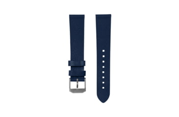 Image of Marathon Cross Hatch 2-Piece Strap, Italian Leather, Steel Buckle, 20mm, Royal Blue, Extra Long, WS-LT-RBSS-20-XL